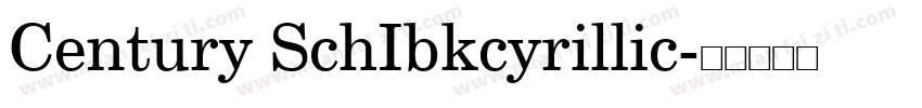 Century SchIbkcyrillic字体转换